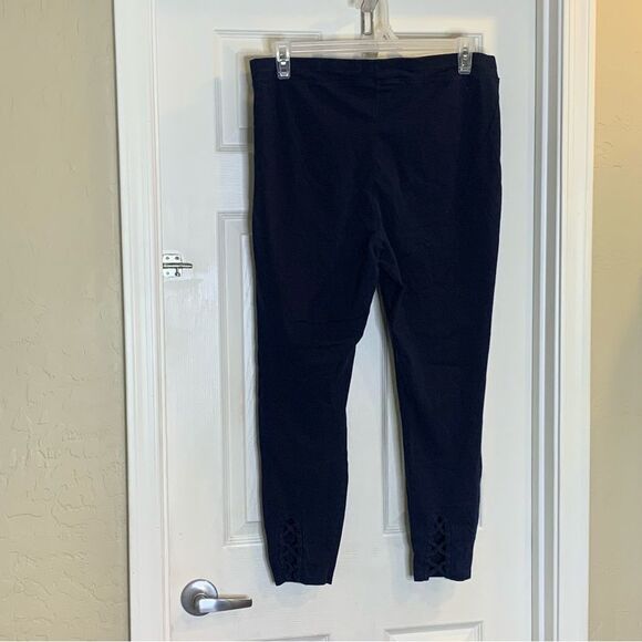 Dress Barn Sunday Navy Cropped Leggings Size XL - Picture 4 of 8